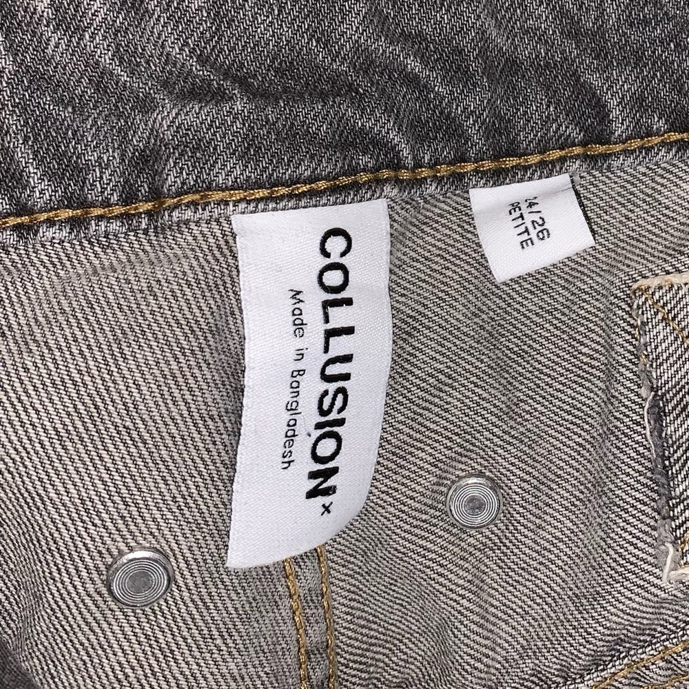 COLLUSION XL balloon X006 barrel jeans washed grey 24 x 26 super baggy wide - Picture 12 of 13